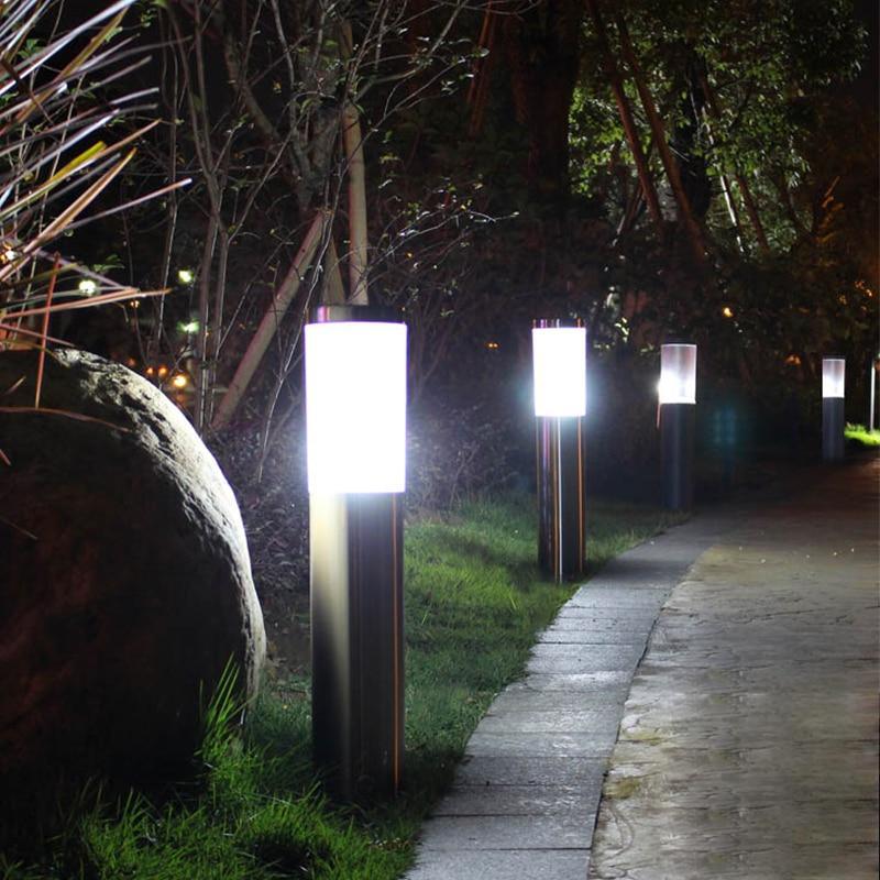 Solar Luxury LED Stainless Steel Lamp For Yard Garden Pathway Doorway Lawn Courtyard Outdoor Luxury Lamp - SJB-DIAMOND ELITES