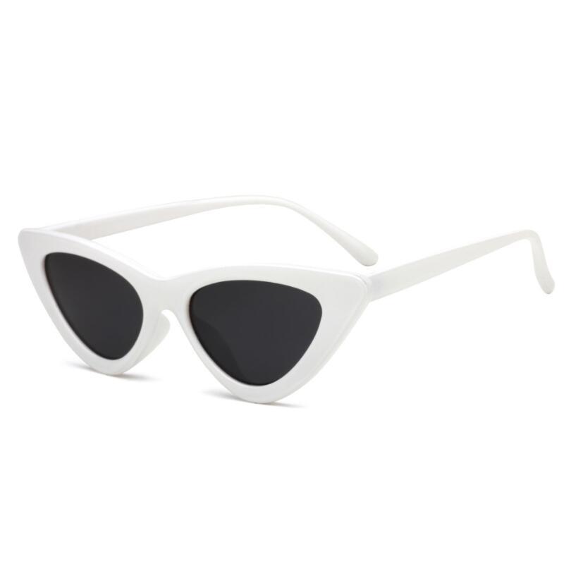 Elegant Cute Retro Cat Eye Sunglasses For  Women With Small Black White Triangle Vintage Ladies Sunglasses and UV400 Protection - SJB-DIAMOND ELITES