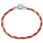Luxury Modern High Quality Authentic Silver Color Snake Chain Fine Bracelet Fit European Charm Bracelet for Women With Heart and Star - SJB-DIAMOND ELITES