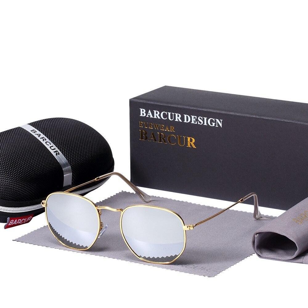 New  Luxury and Elegant Reflective Universla Sunglasses for Men and  Women Stainless Steel Frame Eyewear Mirror Hexagon Glasses With UV400 Protection - SJB-DIAMOND ELITES