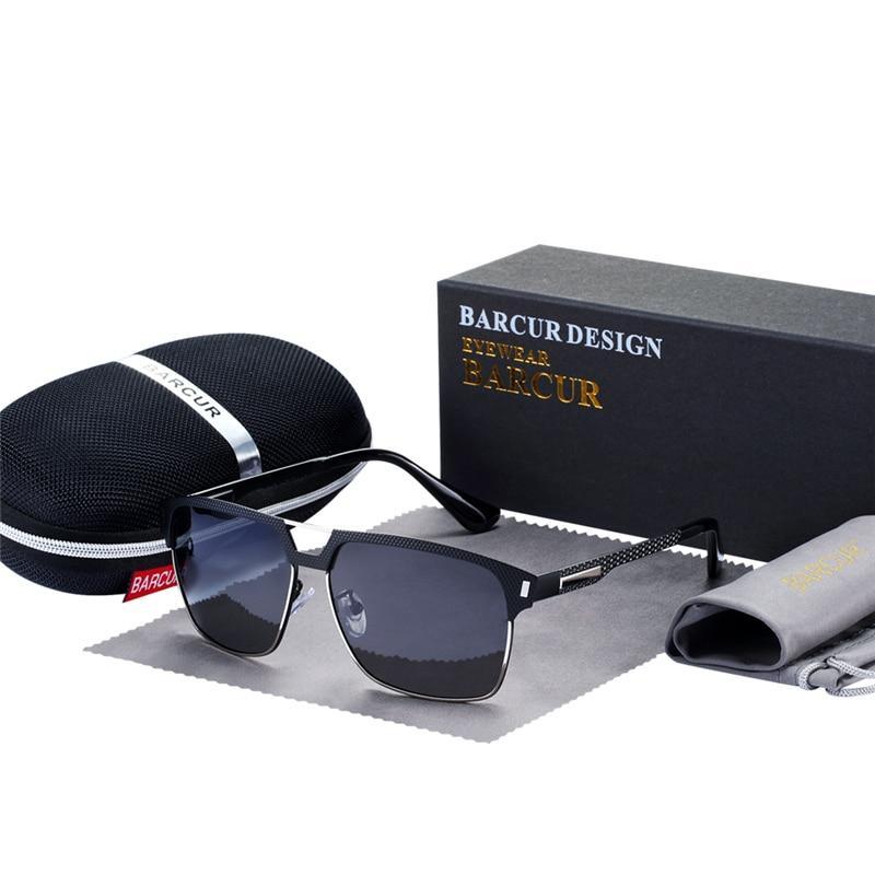 Luxury  High Quality Polarized Sunglasses Metal Frame Sunglasses For Men In Business Retro Modern Style With UV400 Protection - SJB-DIAMOND ELITES