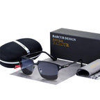 Luxury  High Quality Polarized Sunglasses Metal Frame Sunglasses For Men In Business Retro Modern Style With UV400 Protection - SJB-DIAMOND ELITES