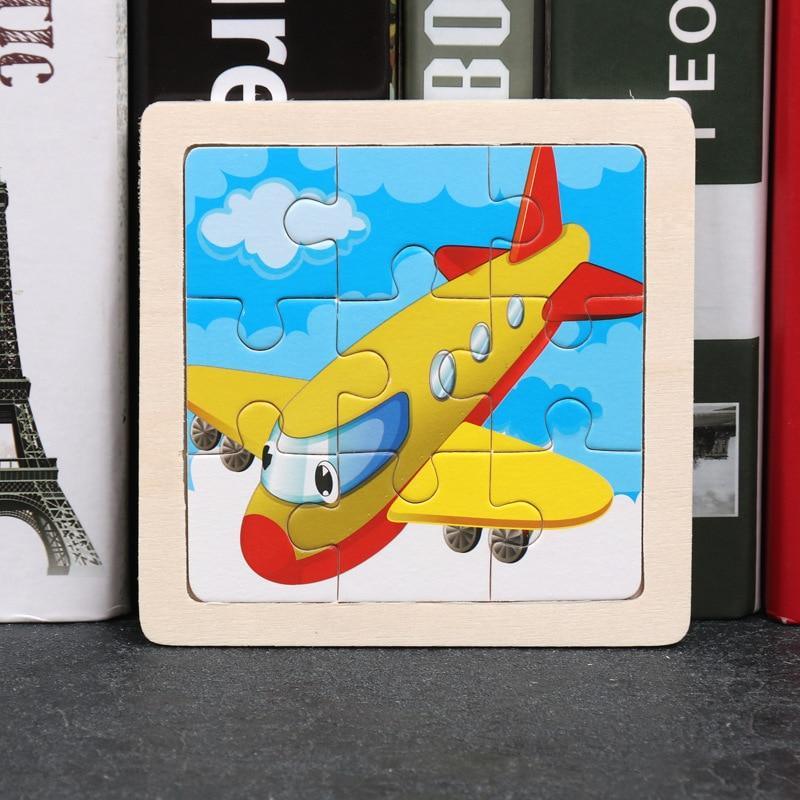 10pcs Of Wood Puzzle Baby Young Children Early Lessons Learned Intelligence Cartoon Animal Puzzle Wooden Toys Education Puzzles - SJB-DIAMOND ELITES