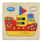 Wooden 3D Stevvex Modern Interesting Baby Learning Puzzles for Children Cartoon Animal Fruit Puzzles Intelligence Kids Children Educational Toy - SJB-DIAMOND ELITES