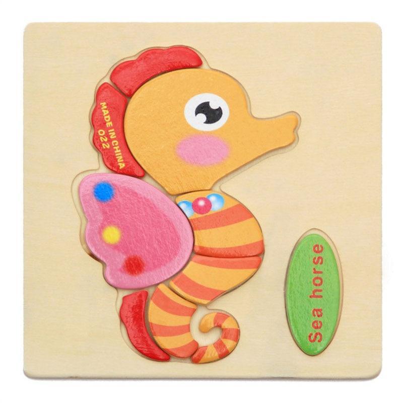 Wooden 3D Stevvex Modern Interesting Baby Learning Puzzles for Children Cartoon Animal Fruit Puzzles Intelligence Kids Children Educational Toy - SJB-DIAMOND ELITES