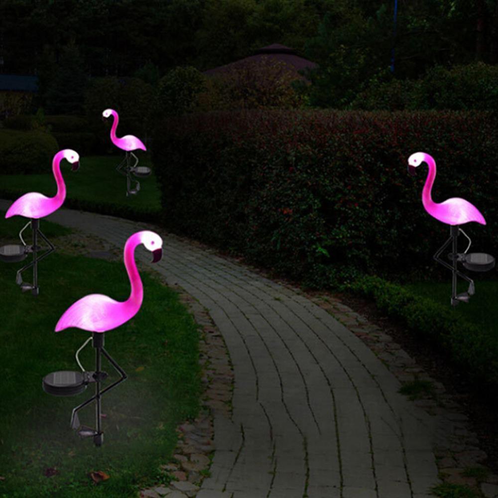 Flamingo LED Solar Modern Lamp For Garden And Yard With Base Station 3 Piece Set Decorative Lighting For Pathway Driveway Landscape - SJB-DIAMOND ELITES