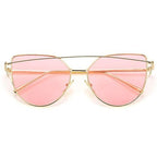 NEW  Stevvex Designer Cat eye Sunglasses For Women and Ladies in Vintage Metal Reflective Glasse Mirror Retro Oculos De Sol Gafas Style With UV 400 Protection - SJB-DIAMOND ELITES