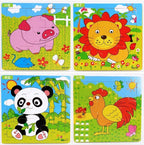 1 Pcs Animal Wooden Puzzles For Children In Wooden 3D Mosaic Puzzles Kids Educational Toys Design  For Baby Birthday Gifts - SJB-DIAMOND ELITES