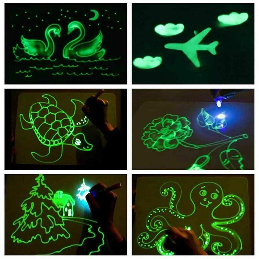 Educational Toy Drawing Board Tablet Graffiti 1pc A4 A3 Led Luminous Magic Raw With Light-fun - SJB-DIAMOND ELITES