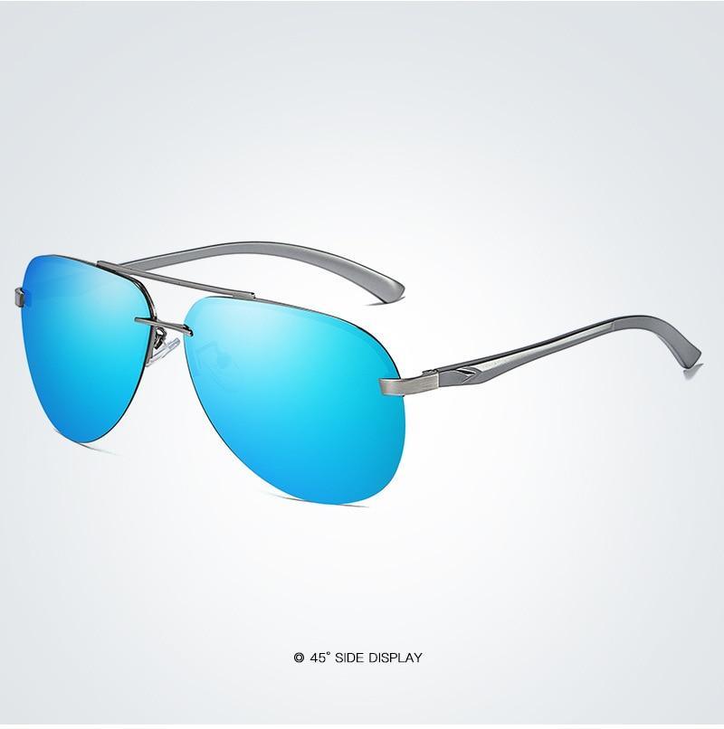 Luxury  Aluminium Magnesium Men's Sports Driving Polarized Sunglasses With Stanless Steel Frame Ultra Light Men Glasses In Aviation Pilot Style With UV400 Protection - SJB-DIAMOND ELITES