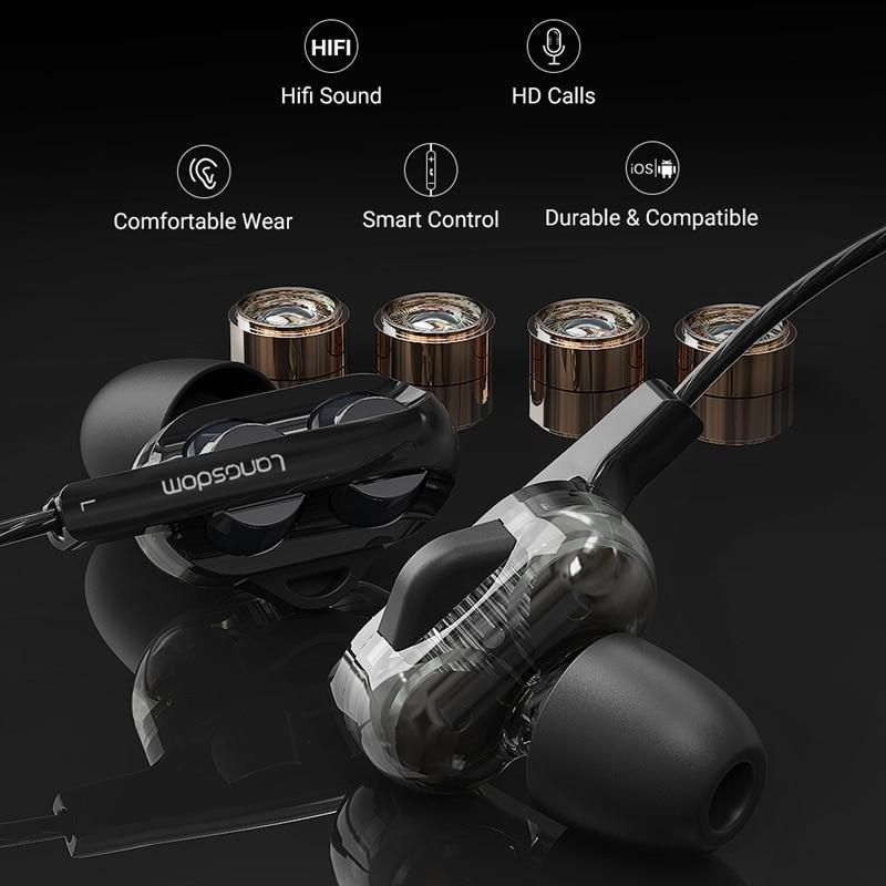 STEVVEX Wired Earphone Headphones with Microphone Dual Driver Phone Earphones Type C Ear phones - SJB-DIAMOND ELITES