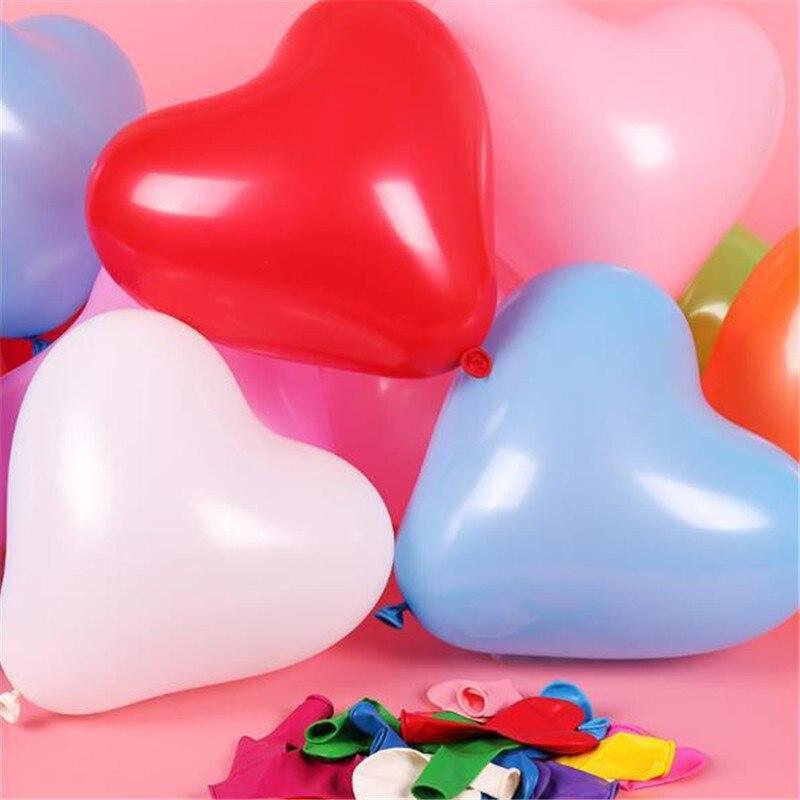 Modern 100Pc Red Pink Balloons 10Inch Love Heart Latex Balloons For Wedding Party and Celebration Helium Balloon Valentines Day Birthday Party Inflatable Balloons - SJB-DIAMOND ELITES