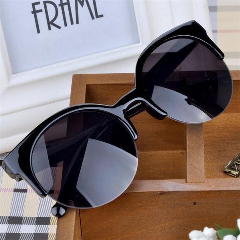 New Luxury Modern Fashion Retro Designer Super Round Circle Glasses  With Cat Eye Women's Sunglasses With UV400 Protection - SJB-DIAMOND ELITES
