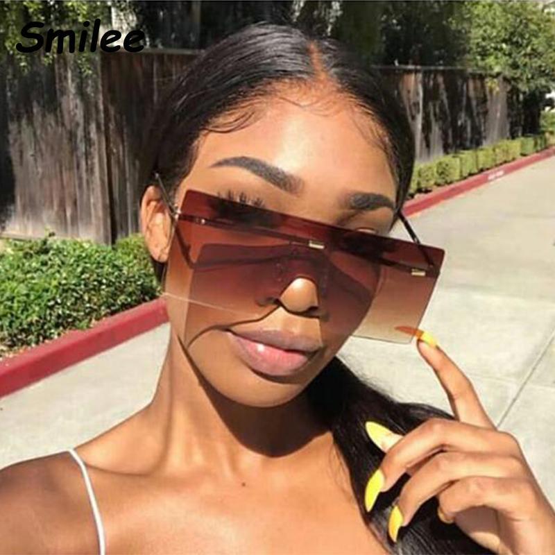 Oversized Luxury Graduent Elegnat Woman and Lady Sunglasses In Retro Vintage Modern Style Sunglasses  Rimless Eyewear oculos de sol SUnglasses With UV400Protection - SJB-DIAMOND ELITES