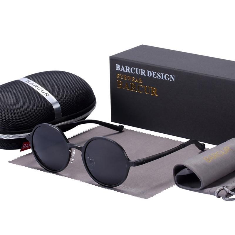 Round Luxury Polarized Universal Retro Modern Sunglasses With High Quality Metal Frame And UV400 Protection - SJB-DIAMOND ELITES