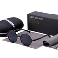 Round Luxury Polarized Universal Retro Modern Sunglasses With High Quality Metal Frame And UV400 Protection - SJB-DIAMOND ELITES