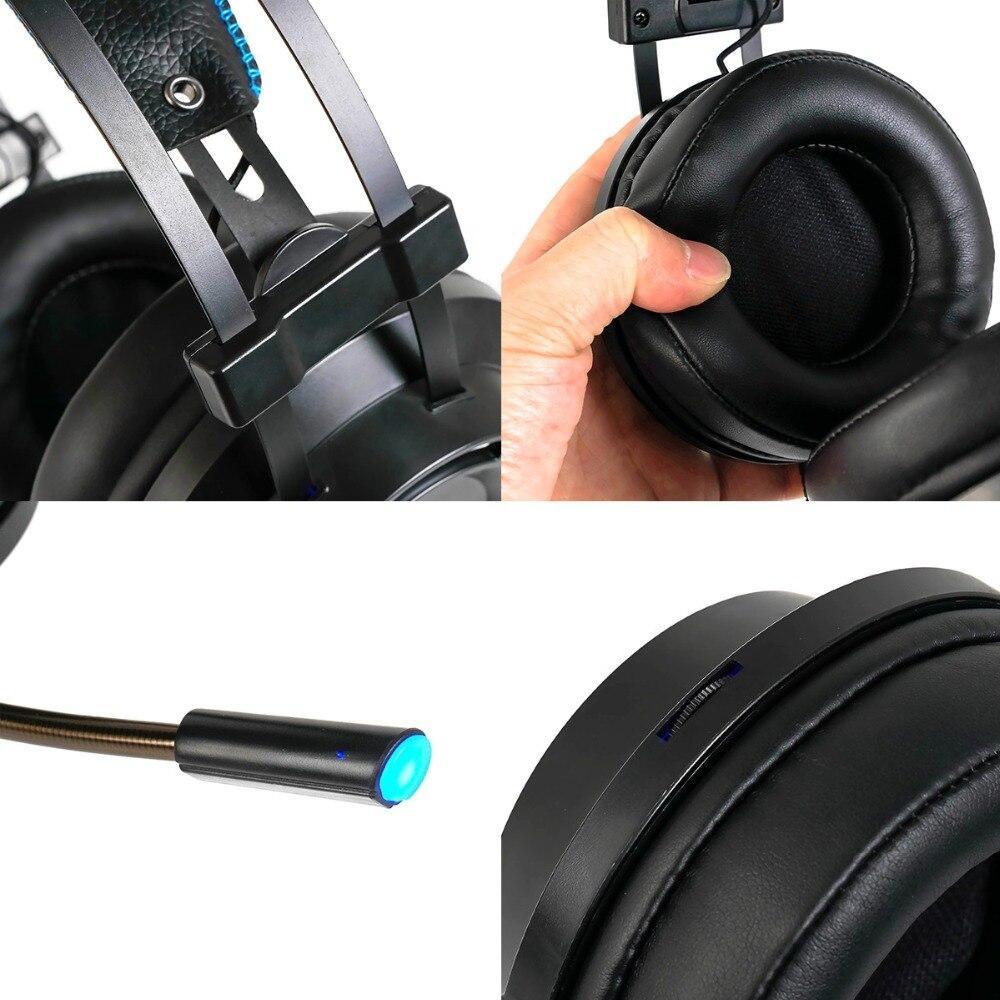 Gaming Headset Headphones with Microphone for PC Computer for Game One Professional Gamer Earphone Surround Sound RGB Light - SJB-DIAMOND ELITES