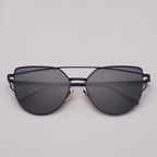 NEW  Stevvex Designer Cat eye Sunglasses For Women and Ladies in Vintage Metal Reflective Glasse Mirror Retro Oculos De Sol Gafas Style With UV 400 Protection - SJB-DIAMOND ELITES