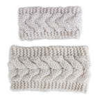 HandmadeKnit Wool Hairband for Mother & Daughter Headband Knit Flower Hairband Ear Warmer Headwrap