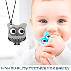 Baby Silicone Teethers BPA Free Teething Toy Animal Dog Koala Owl Elephant Baby Ring Teether Silicone Beads For Kids and Baby