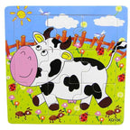 1 Pcs Animal Wooden Puzzles For Children In Wooden 3D Mosaic Puzzles Kids Educational Toys Design  For Baby Birthday Gifts - SJB-DIAMOND ELITES