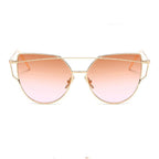 Luxury Vintage Modern Cat Eye Metal High Quality Frame  With Miror Sunglasses For  Women and Lady sunglasses With UV400 Protection - SJB-DIAMOND ELITES