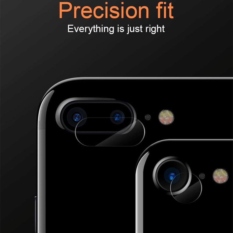 2pcs Camera Lens Protector Film For iPhone XS Max XR X glass on iPhone X 7 8 6 6S Plus 5 se Camera Lens  Protector Ultra HD Back Camera Lens Tempered Glass Camera Cover Film for iPhone Stevvex