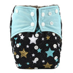 Luxury Charcoal Bamboo Baby Cloth Diaper Nappy Washable Reusable Double Gusset Square Tabs Nappies for Baby and Kids