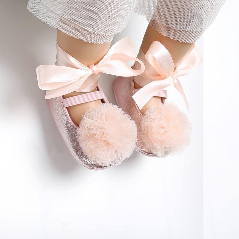 Cute Baby Dance Shoes Toddler Shoes Bow Tie Baby Princess Shoes Dance Shoe Newborn First Walkers 0-18M Stevvex