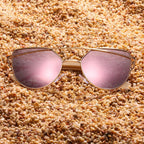 Modern Cat Eye Sunglasses for Women Polarized Sunglasses with metal frame and natural Bamboo wood frame Fashion Style - SJB-DIAMOND ELITES
