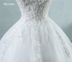 Pearl Ball Gown Wedding Dress - Spaghetti Straps Customizable | Femstylo