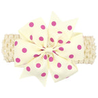 Modern Luxury Children Dot Bow Wide Hair Head Band Headband Headwear For Girls Baby