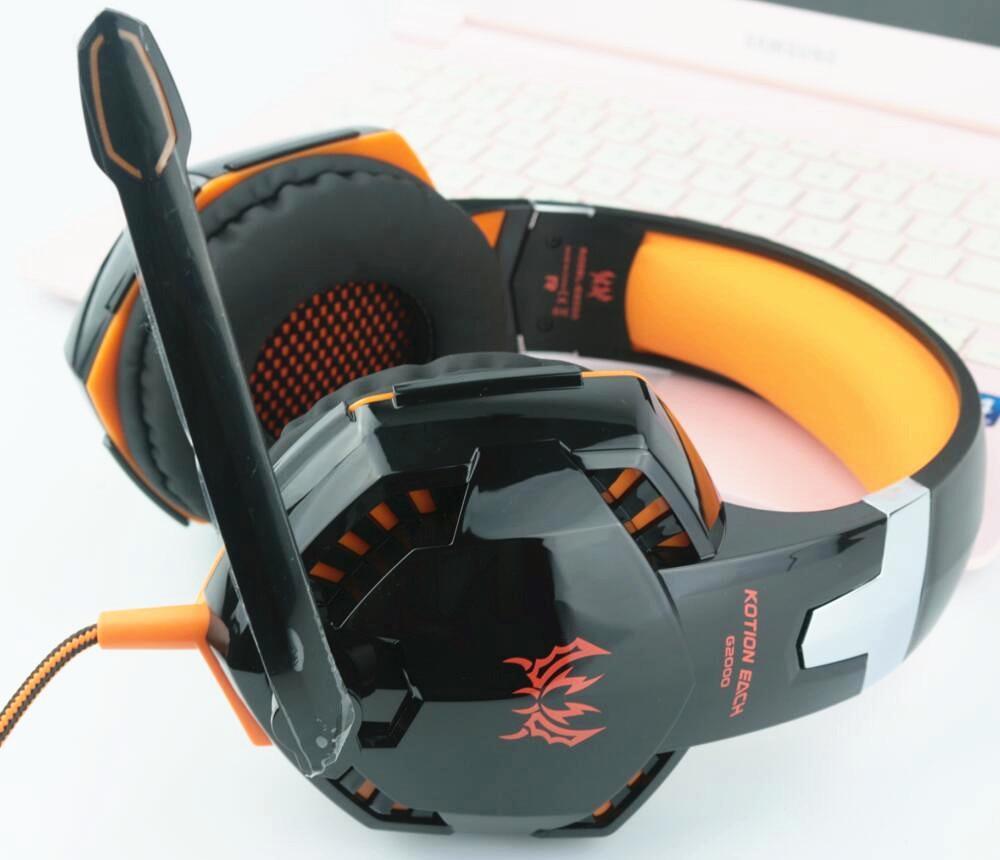 NEW STEVVEX Modern G2000 G9000 Gaming Headsets Big Headphones with Light Mic Stereo Earphones Deep Bass for PC Computer, Laptop and Gaming - SJB-DIAMOND ELITES