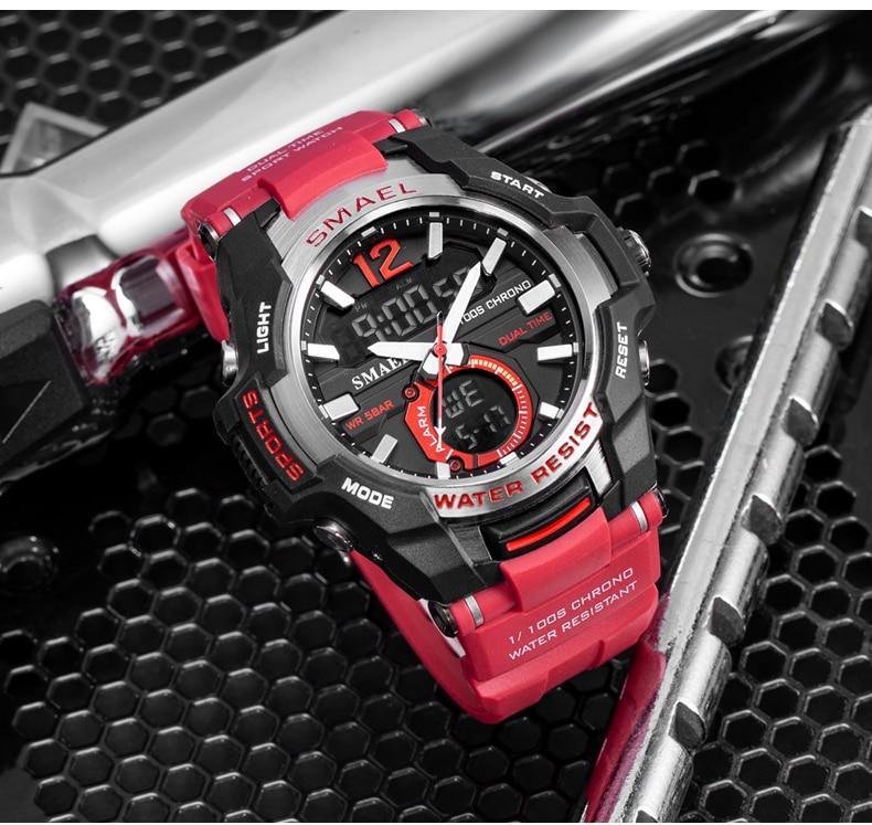 Modern Luxury Sport Watch For Men Fashion Casual Alarm Clock 50M Waterproof In Military Chrono Dual Display Style Wristwatches Relogio Masculino - SJB-DIAMOND ELITES