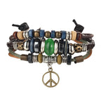 BOHO Tibet Stone Feather Multilayer Leather Bracelet Eye Fish Charms Beads Bracelets For Men Vintage Punk Wrap Wristband Cool Jewelry - SJB-DIAMOND ELITES