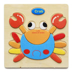 Wooden 3D Stevvex Modern Interesting Baby Learning Puzzles for Children Cartoon Animal Fruit Puzzles Intelligence Kids Children Educational Toy - SJB-DIAMOND ELITES
