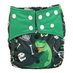 Luxury Charcoal Bamboo Baby Cloth Diaper Nappy Washable Reusable Double Gusset Square Tabs Nappies for Baby and Kids