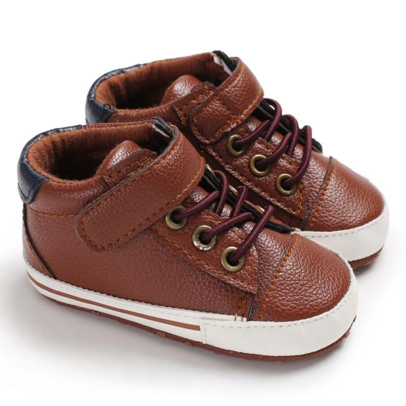 Newborn PU Leather Shoes Winter Fashion Baby Soft Sole Canvas Sneakers 0-12 Months Baby Boy And Girl Stevvex