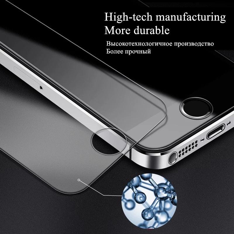 3D full Cover Tempered Glass protection For iphone 5 5S SE 2016 Screen Protector For iPhone 5S SE 5C Glass Protective Film Shatterproof Scratchproof Premium Tempered Glass Screen Protector for iPhone Stevvex