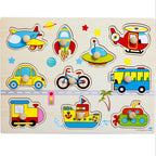 Kid Early Educational Table With Shapes of Vegetables and Animals Baby Hand Grasp Wooden Puzzle Toy Alphabet And Digit Learning Education Child Wood Toy - SJB-DIAMOND ELITES