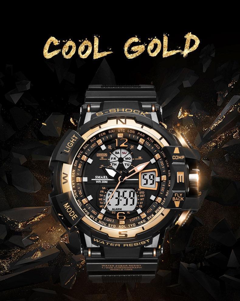 Modern Sport Watch For Men and Woman With LED Digital Quartz Display Men's Top Brand Luxury Digital-watch Relogio Masculino In Army Military Popular Design Waterproof 50M - SJB-DIAMOND ELITES
