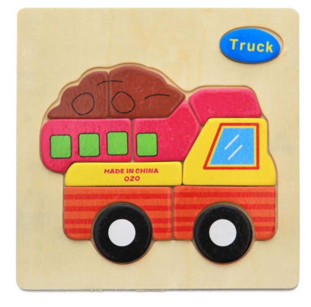 3D Wooden Children Interesting Puzzle Toys With Animals and Cars Exellent Puzzles Intelligence Kids Early Educational Toys For Children - SJB-DIAMOND ELITES