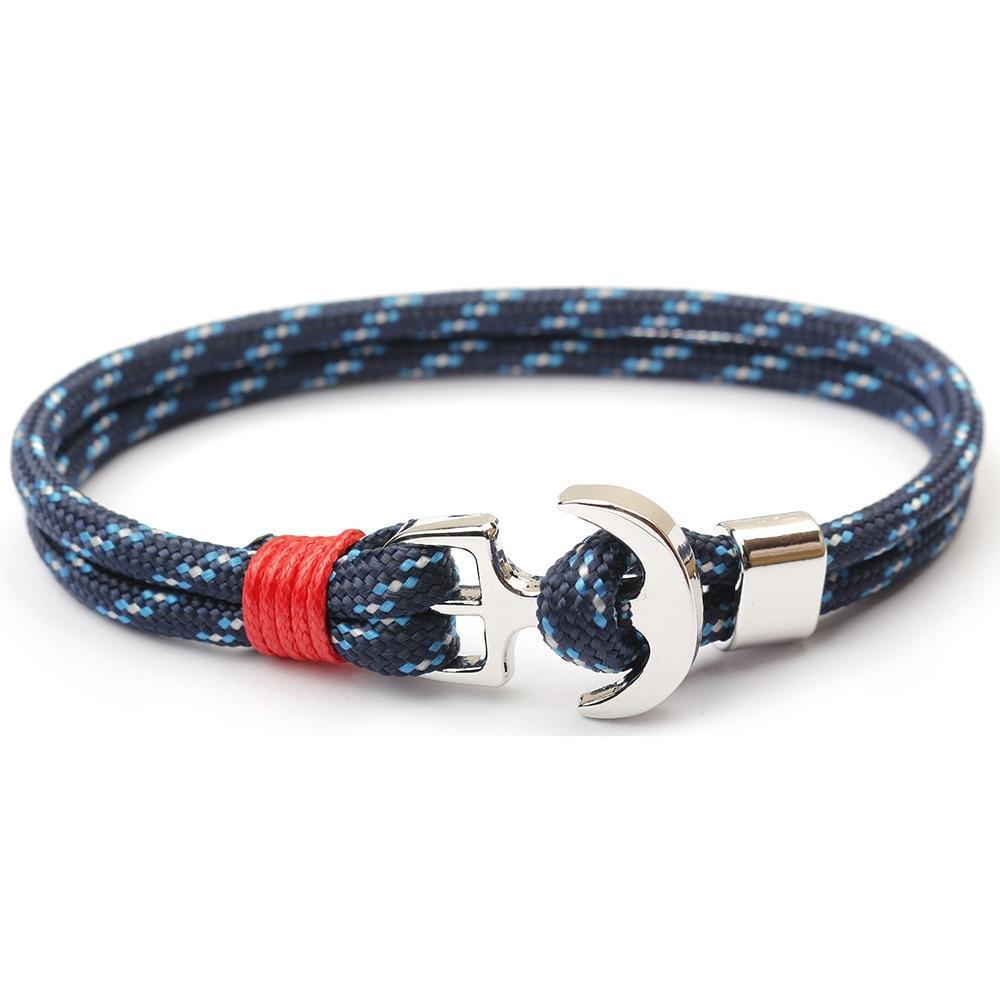 Luxury Modern Handamde Multilayer Anchor Bracelets Charm Survival Rope Chain Fashion Jewelry Bracelet For Men and Women - SJB-DIAMOND ELITES