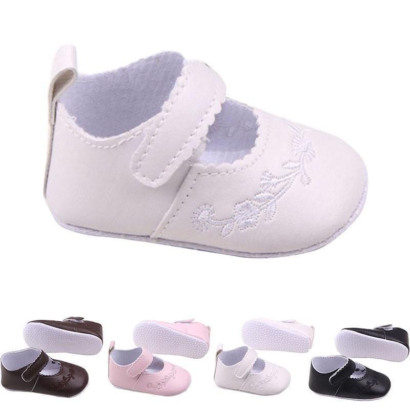 Black Soft Newborn Baby Girl Shoes Prewalker First Walkers Lovely Sneakers Infant Kids Girls Princess Shoes Stevvex