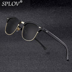 New Fashion Semi Rimless Retro Classic Luxury Polarized Sunglasses Men And Women Brand Designer Half Frame Sun Glasses Classic Oculos De Sol With UV400 Protection - SJB-DIAMOND ELITES