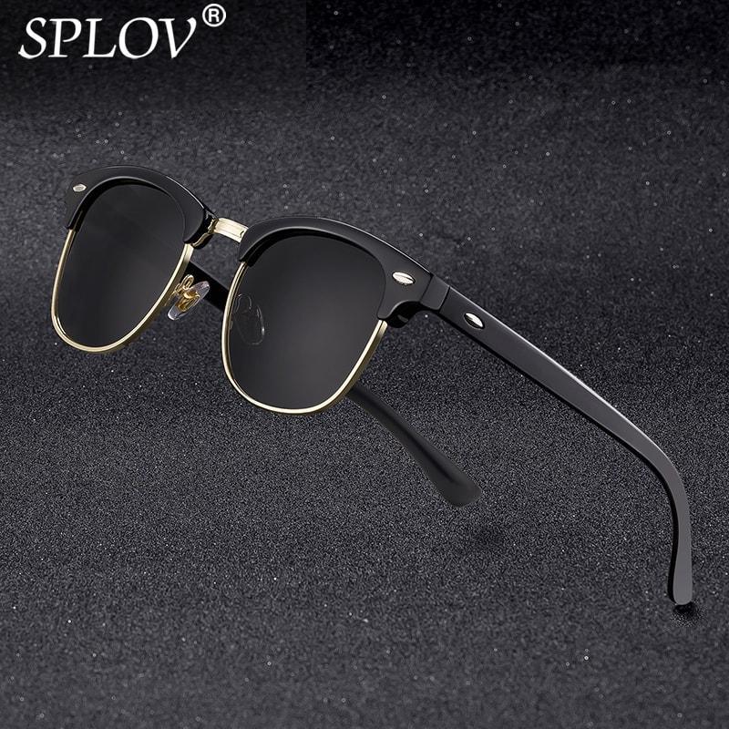 New Fashion Semi Rimless Retro Classic Luxury Polarized Sunglasses Men And Women Brand Designer Half Frame Sun Glasses Classic Oculos De Sol With UV400 Protection - SJB-DIAMOND ELITES
