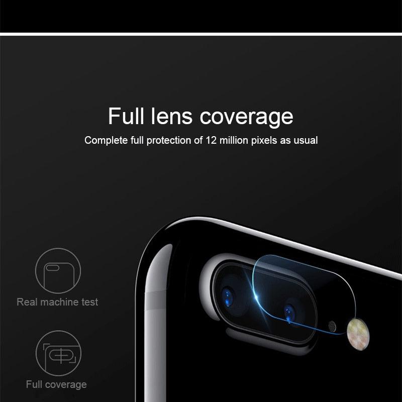 2pcs Camera Lens Protector Film For iPhone XS Max XR X glass on iPhone X 7 8 6 6S Plus 5 se Camera Lens  Protector Ultra HD Back Camera Lens Tempered Glass Camera Cover Film for iPhone Stevvex
