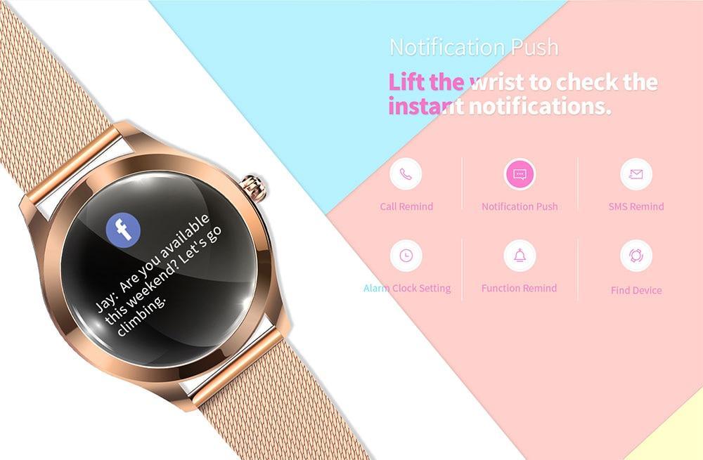 STEVVEX  IP68 Waterproof Luxury Elegant Smart Watch For Women Lovely Bracelet Heart Rate Monitor Sleep Monitoring Smartwatch Connect - SJB-DIAMOND ELITES