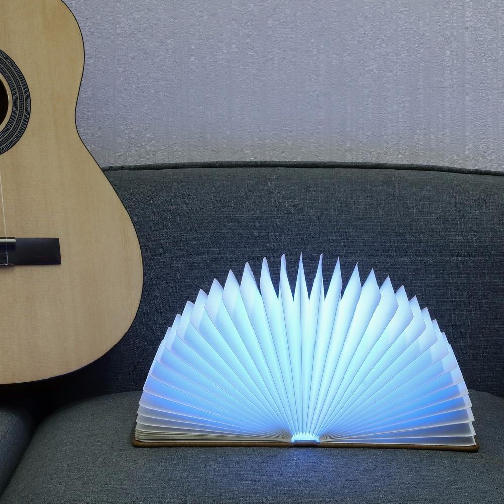 STEVVEX Led Book Lamp Light USB Rechargeable Foldable Wooden Night Light Valentine Birthday Christmas Gift for Family Friend Rechargeable Unique Gift - SJB-DIAMOND ELITES