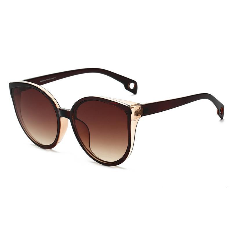Luxury Modern Elegant Lady  Sunglasses WIth  Cat Eye Women Eyewear  Plastic Frame Clear Lens With  UV400 Protection - SJB-DIAMOND ELITES